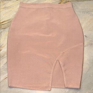 About Us Mauve Bandage Mini Skirt with Side Slit - Small